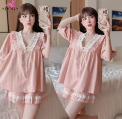 Bộ short ngắn phối áo thun